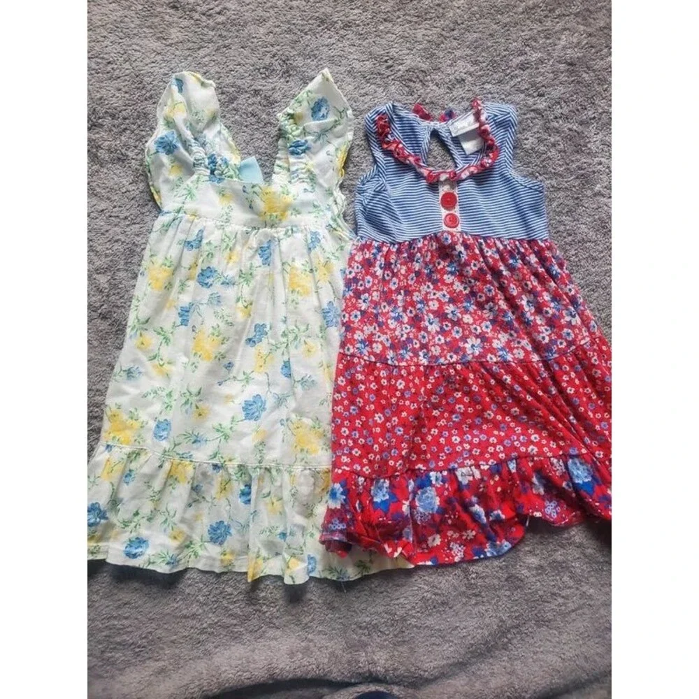 Girls 5T Short Sleeveless Dresses 2pc